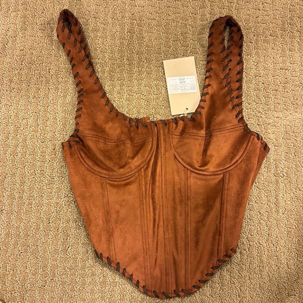 Meshki Brown Corset Top